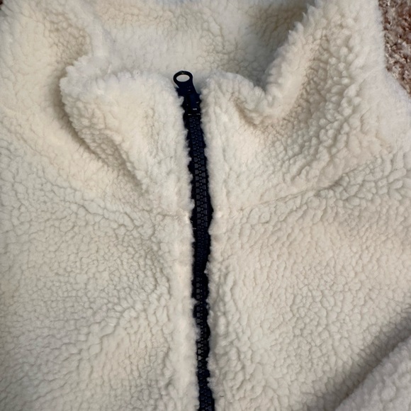 J Crew Fleece pullover jacket. Good used condition. Size L. - Picture 2 of 7